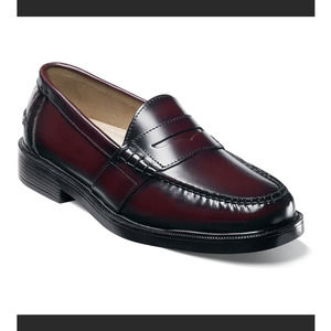 Nunn Bush Leather Oxblood Slip On Men's Penny Loafer  Men's Shoes Sz 10M